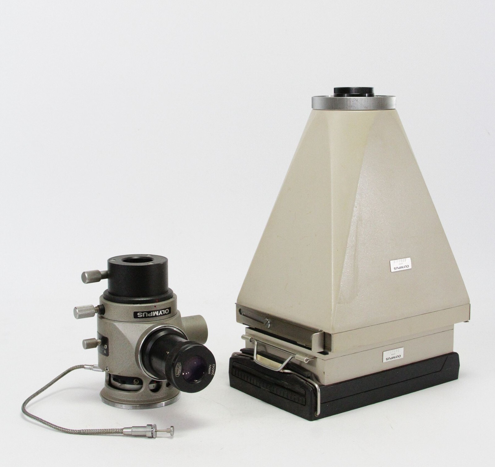 vintage Olympus manual photographic camera system unit parts with Polaroid back