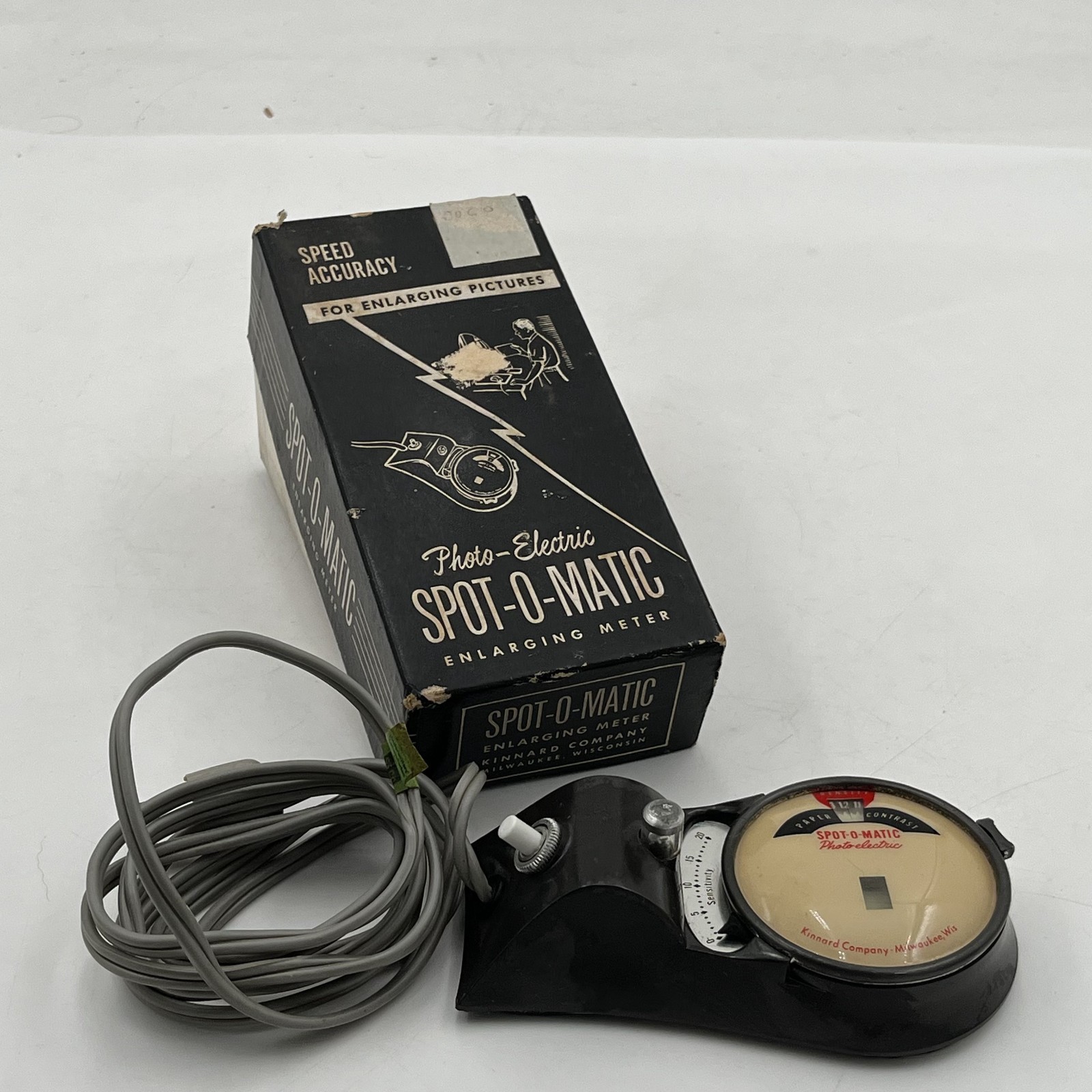 VTG Spot-O-Matic Enlarging Meter Exposure Time Photography Equip Steampunk Decor