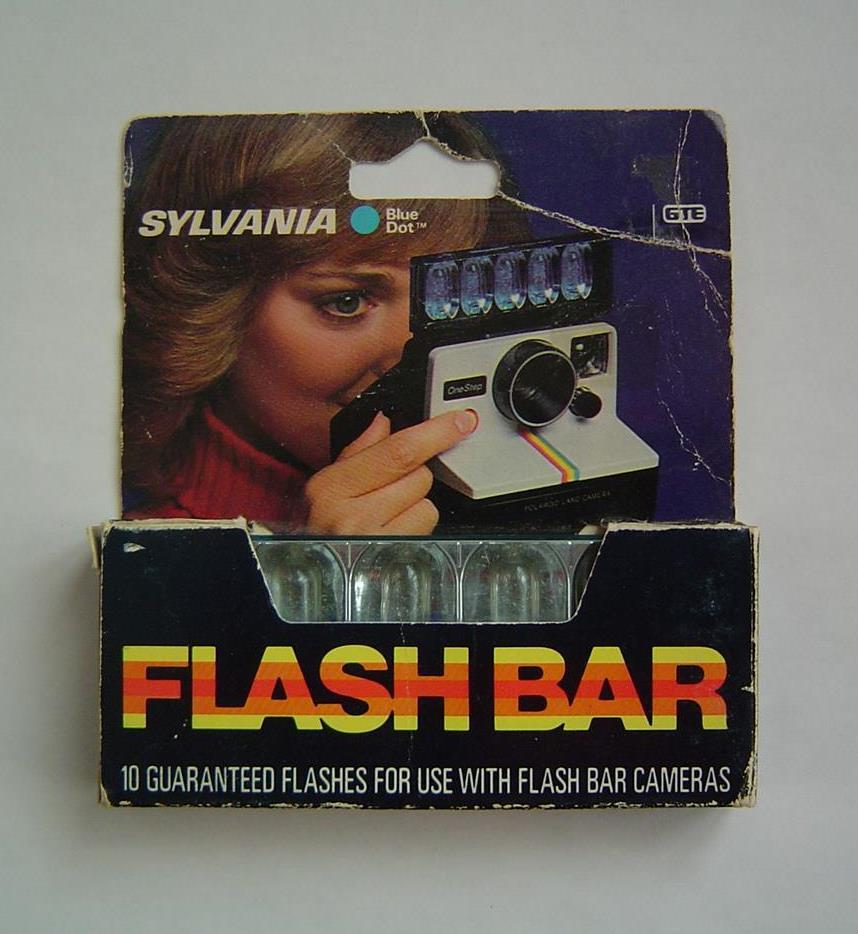 Vtg SYLVANIA Blue Dot Flash Bar GTE For Use with Flash Bar Cameras 10 Flashes