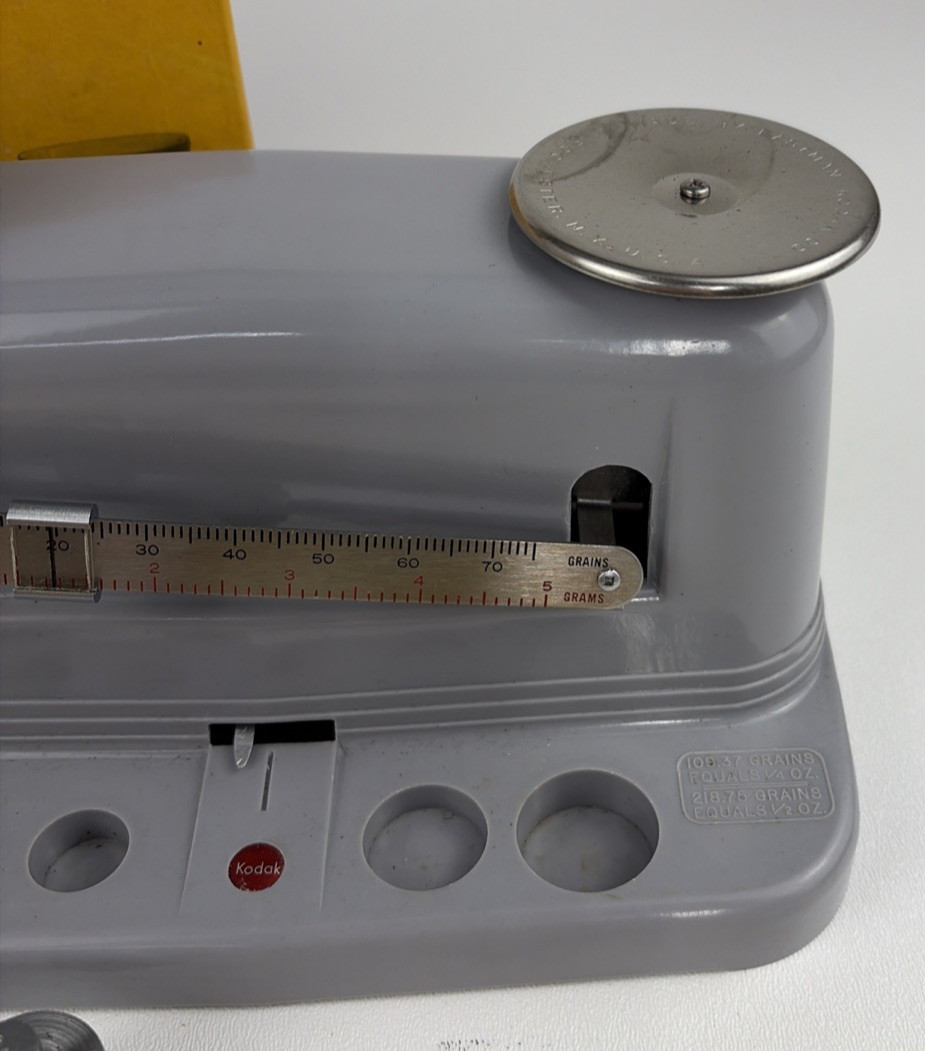 Vintage Kodak Chemical Scales with Box Measurement of Photographic Chemicals
