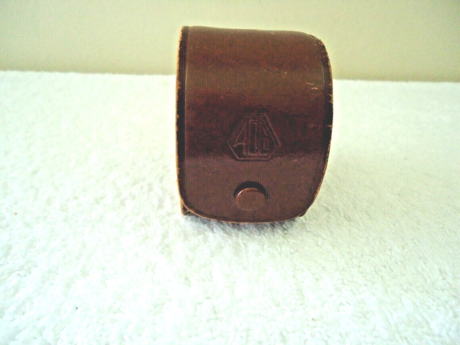 Vintage AO CO.? Leather Camera Lens Holder With a Couple of Lens ” GREAT ITEM “