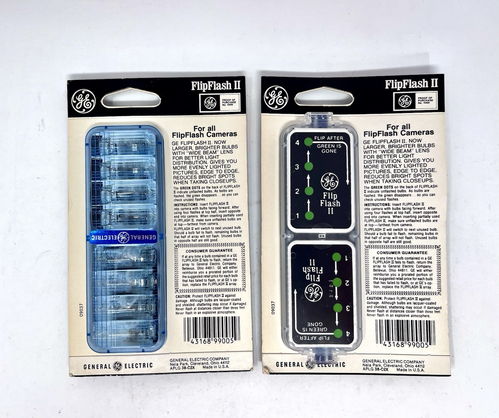 Flip Flash II Bulbs For Cameras GE 1 Twin Pack + 4 Unused Flashes Vintage READ