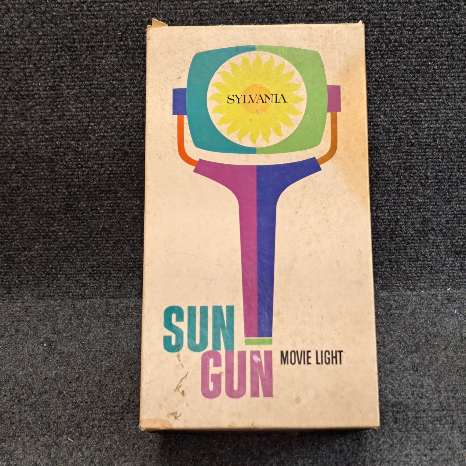 Vintage Sylvania Sun Gun Movie Light SG-1 Handheld Video Camera Lamp 120V Tested