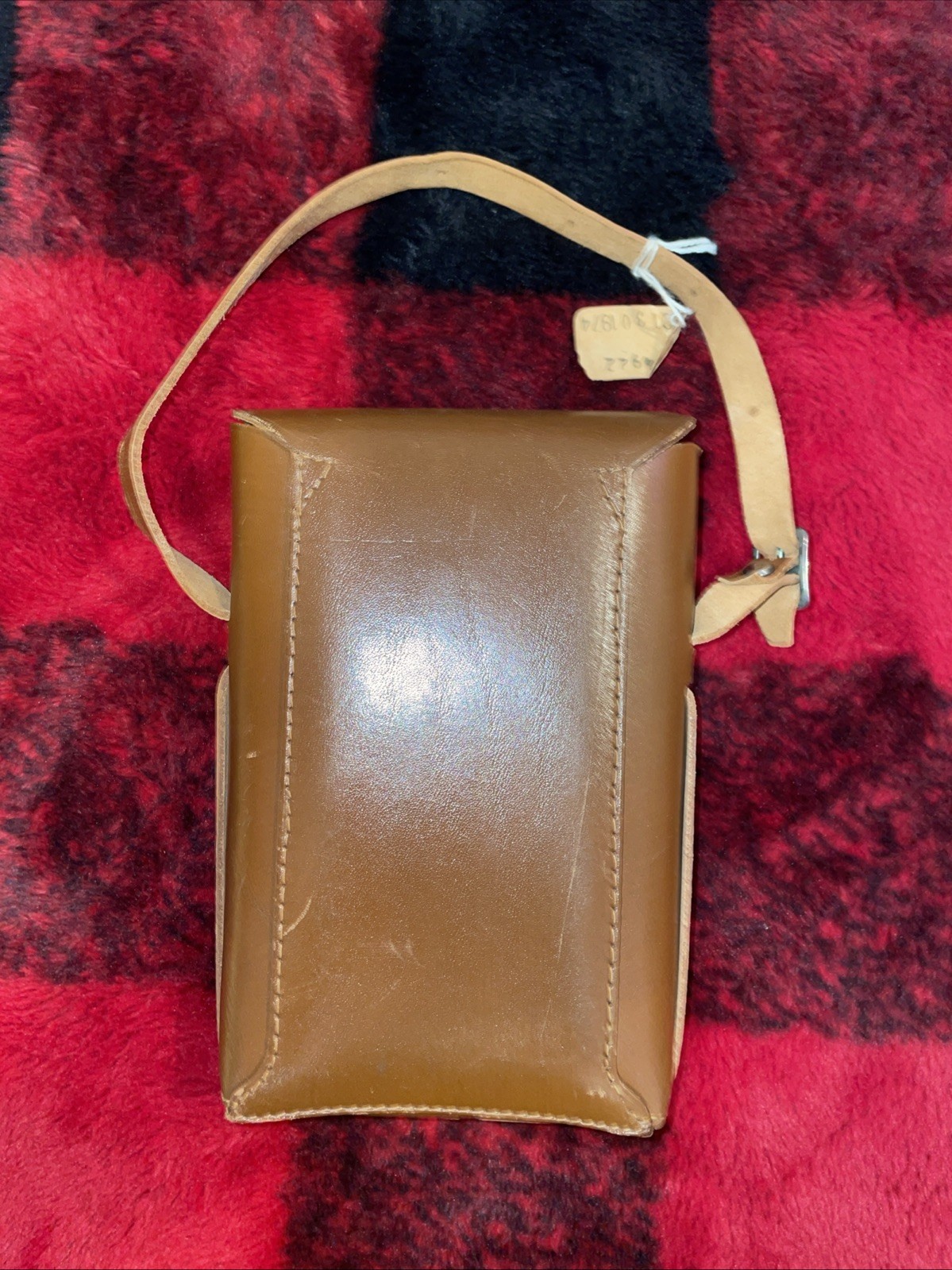 Vintage Kodak Snapback Brown Faux Leather Camera Case With Strap Made In USA