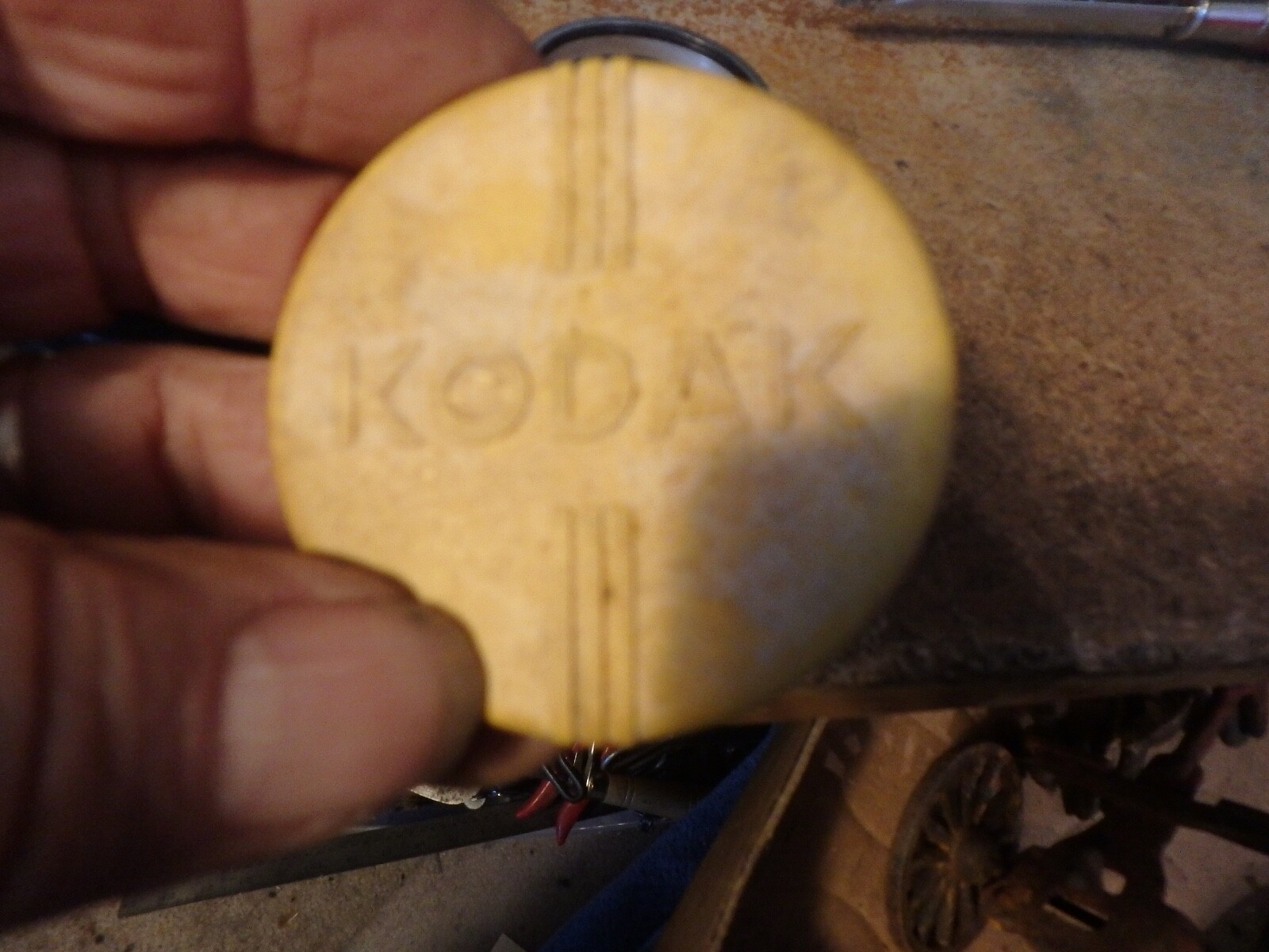 2U- vintage kodak tin with lens and adaptor- series VI 121/32 and Portra