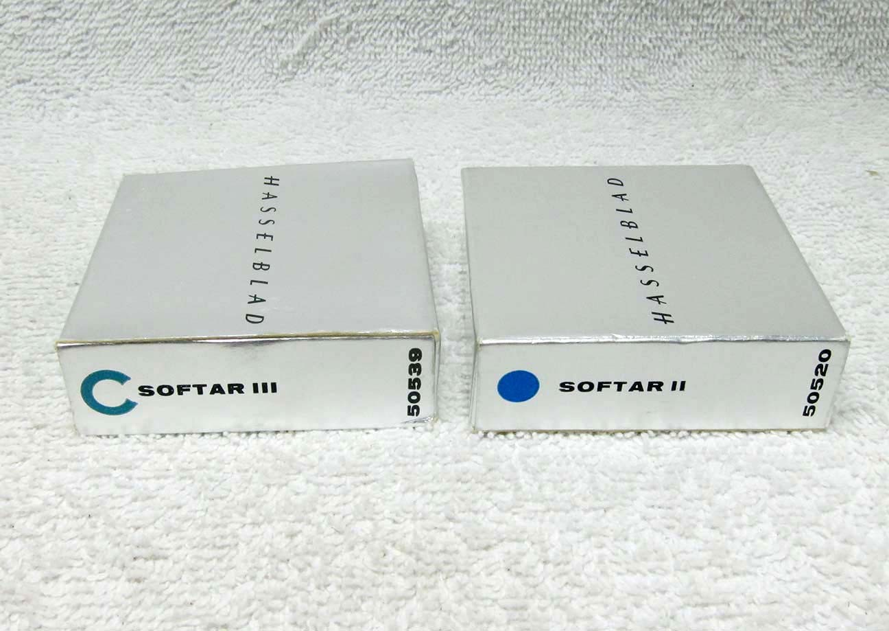 TWO Hasselblad/Zeiss 50/B57 SOFTAR II & III FILTERS. 80mm Planar. MINTY w/Box