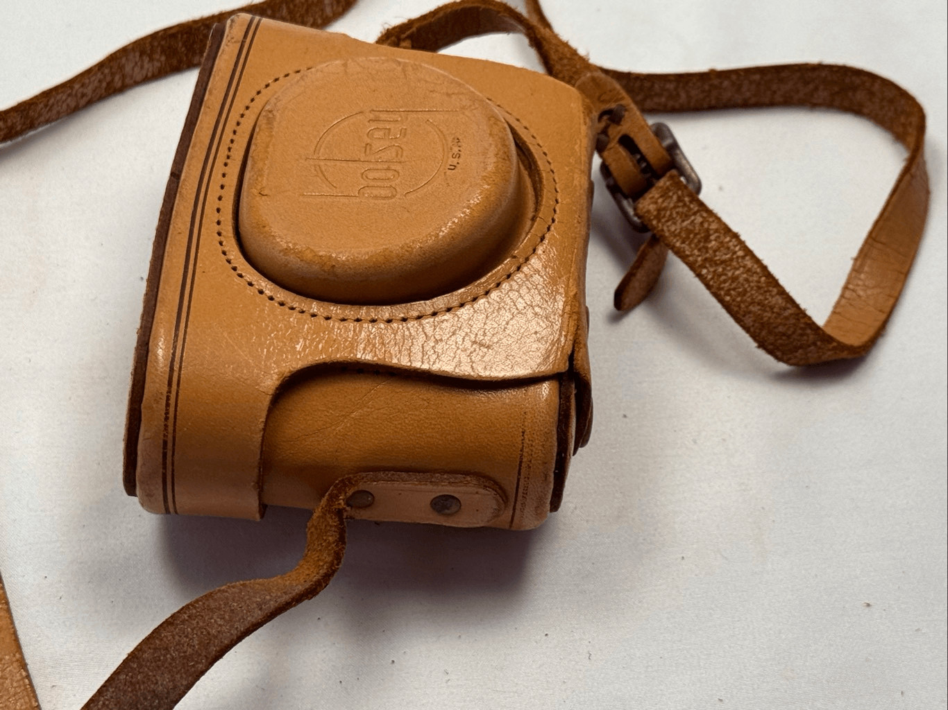 Vintage Bolsey Leather Case for Bolsey B2 – 35mm Camera/Light Brown