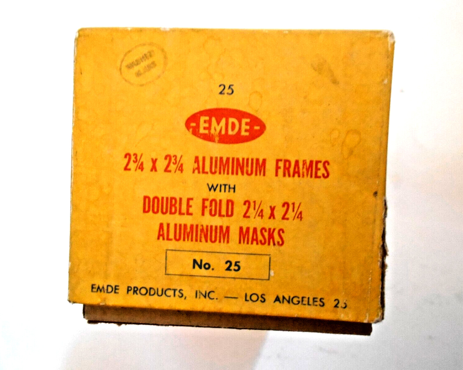 Emde 2-3/4 x 2-3/4 Aluminum Frames with Double Fold Aluminum Masks Qty. 25