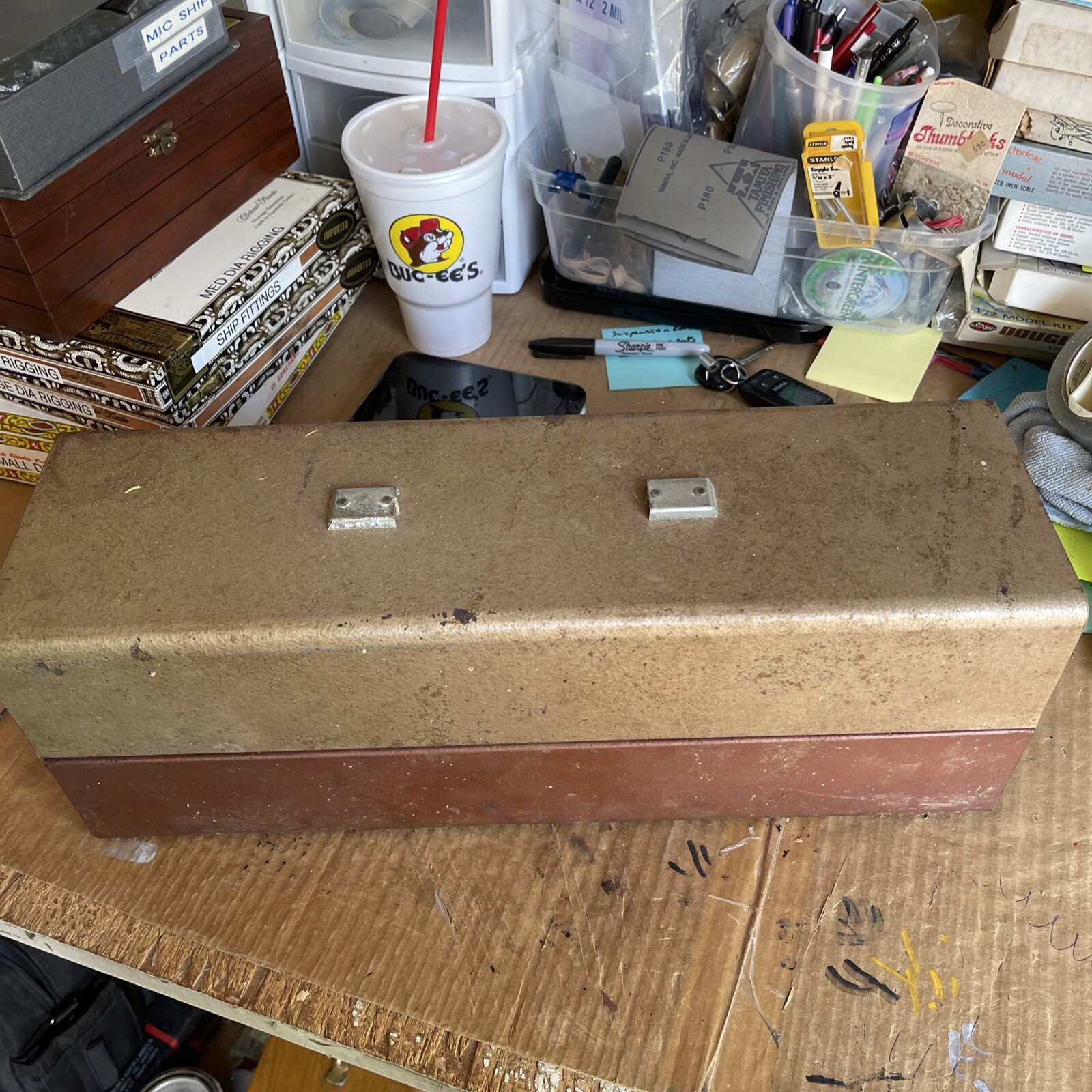 Vintage CKC 4 Light Movie Film Stage Lighting with Brown Case Works