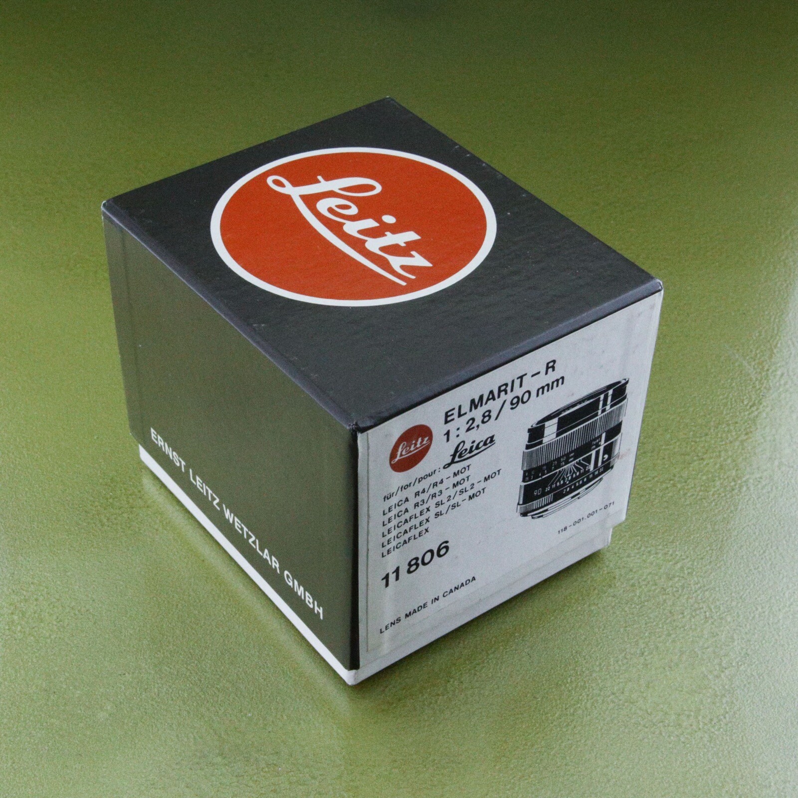 empty BOX ELMARIT R 2.8 / 90, only BOX LEICA LEITZ packing wrapp 11806 ☆☆☆☆