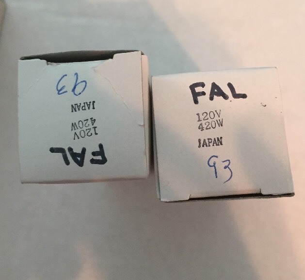 2 TWO FAL 120V 420W Projector Lamp Bulbs