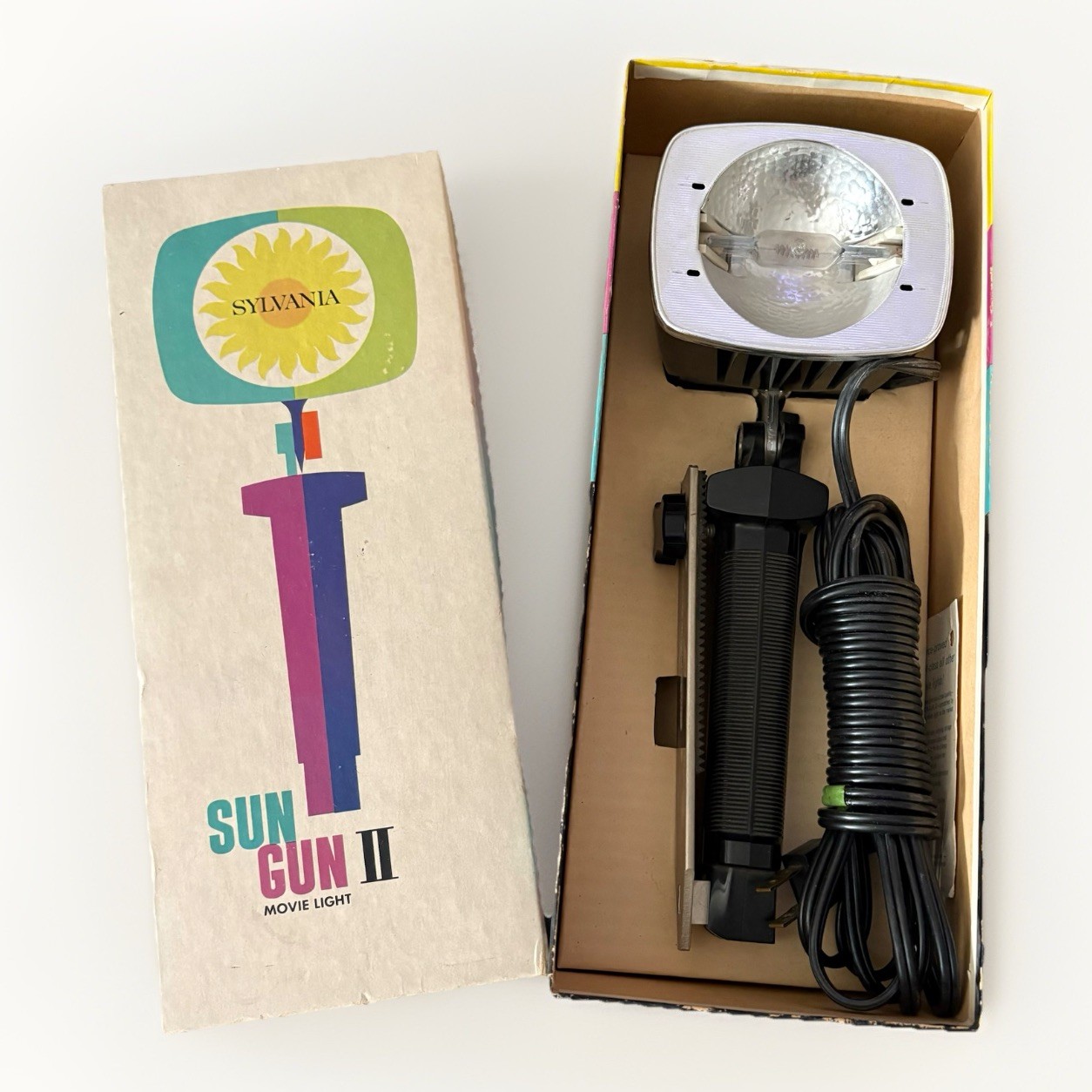NEW Vintage Sylvania Sun Gun II Movie Light w/Orig Box Model SG-55 TESTED ✔️
