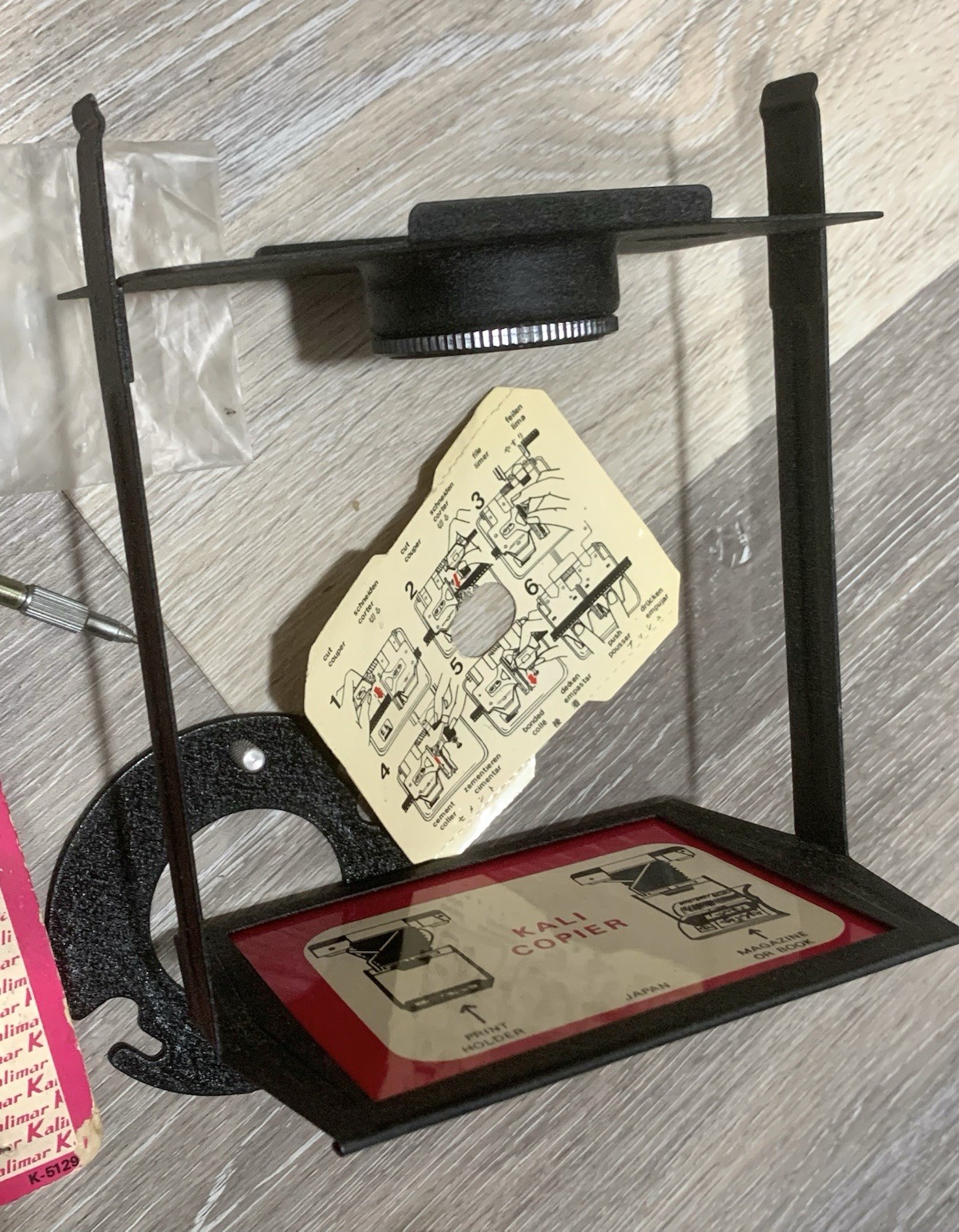 Vintage Kalimar Camera Accessories, Tabletop Tripod, Cable Release, Kali Copier