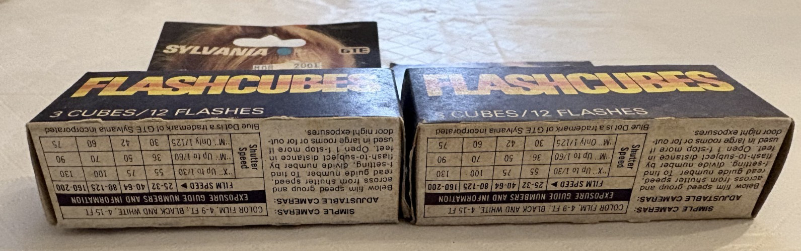 VTG 2 Packs (3 Each) SYLVANIA BLUEDOT FLASHCUBES – Standard Flashcube Cameras c