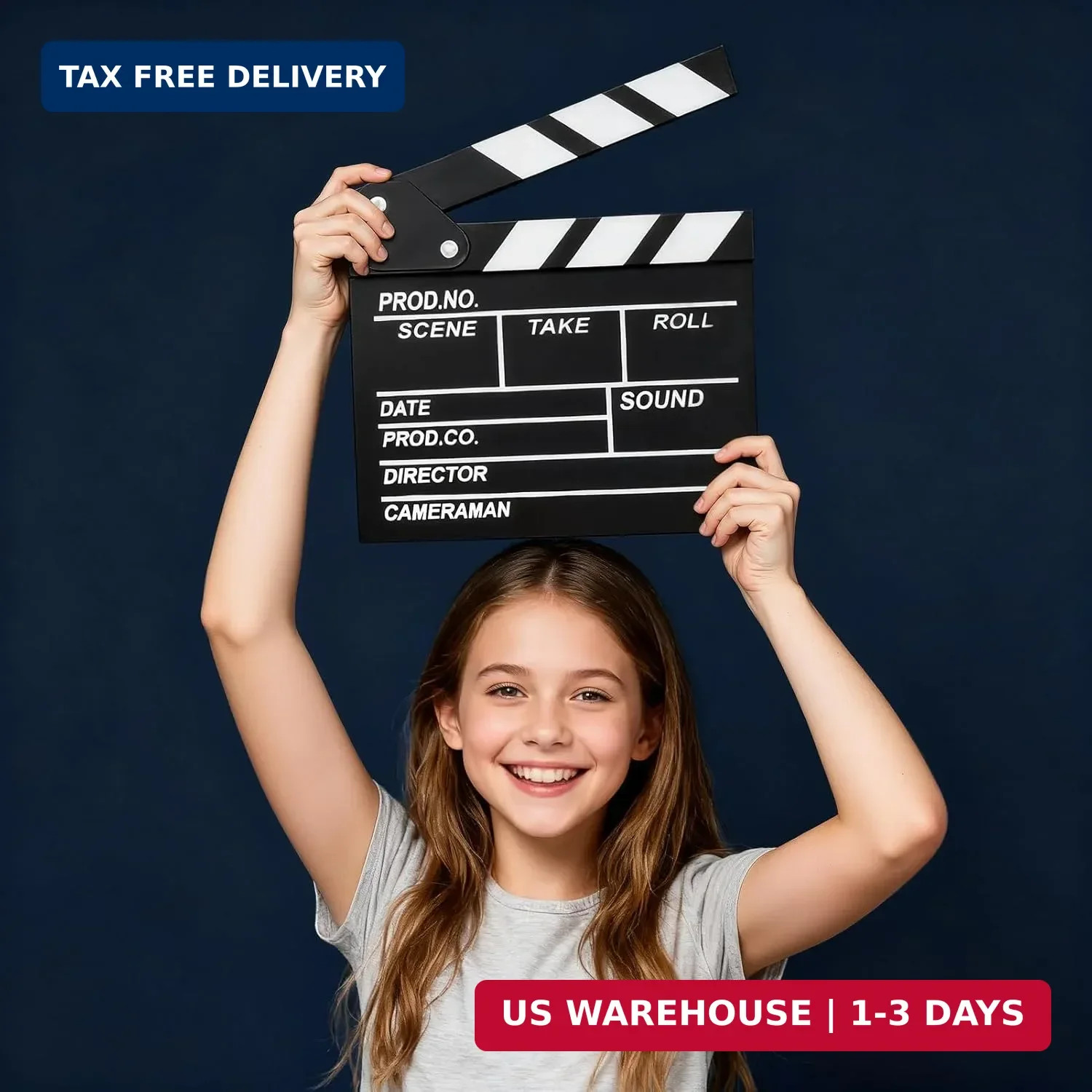 Movie Film Video Clapboard Director’s Cut Action Scene Clapper Board,Movie Th…