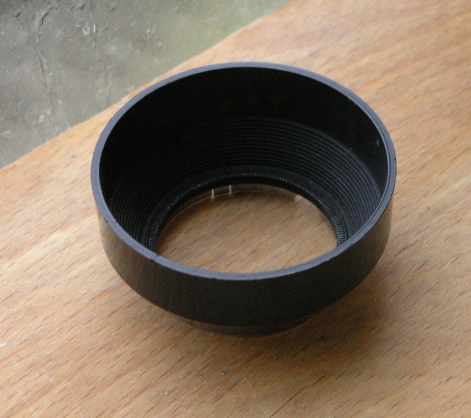 36mm push fit lens hood slip on shade GB plastic and brass mount–