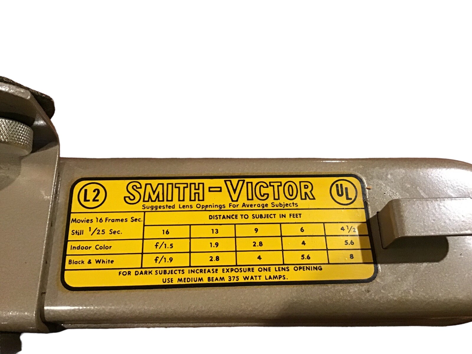 Vintage Smith-Victor Bar-Lite Photo Light Bar & General Electric 375 Watt Bulbs.