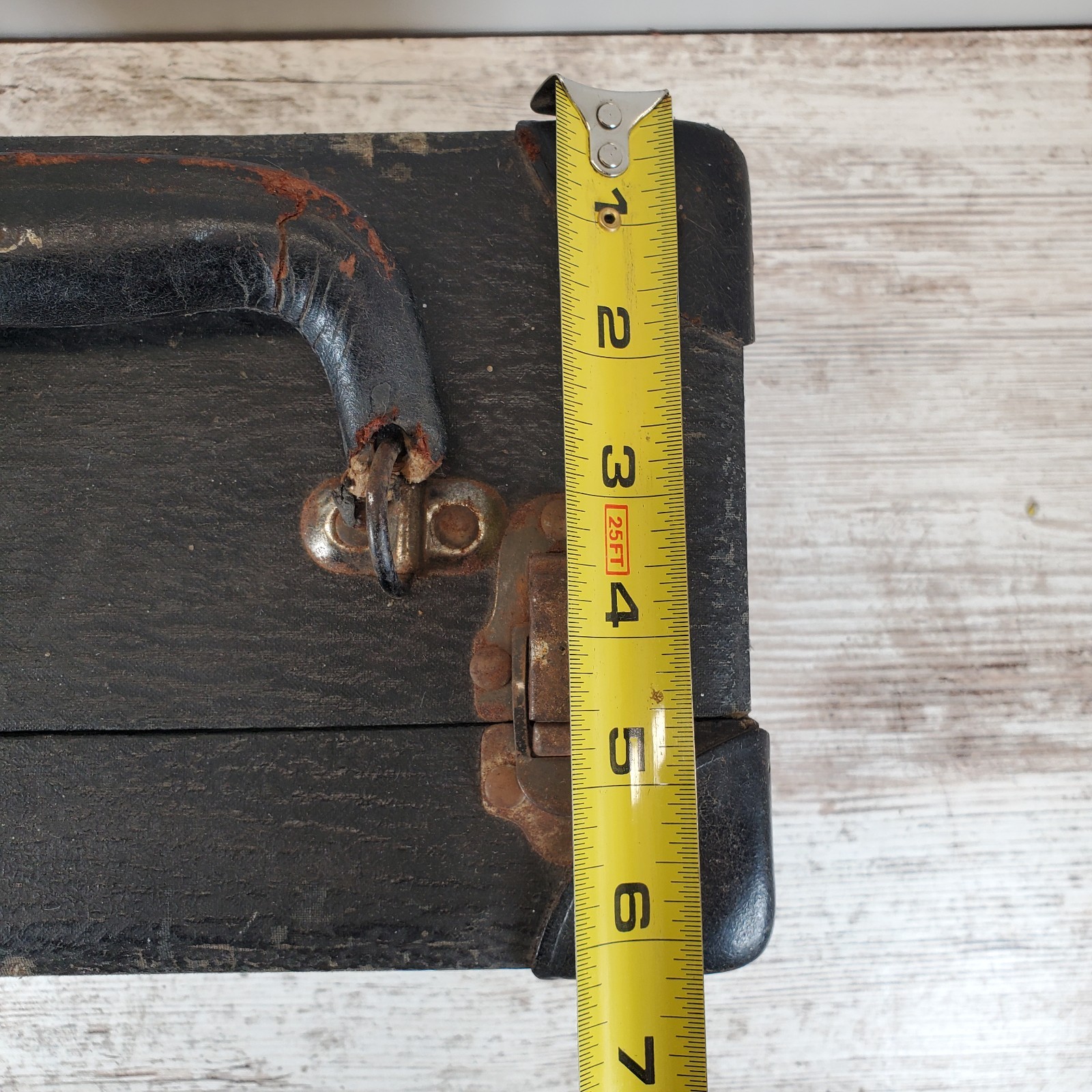 Vintage McAuley 8mm Film Reel Case Wood Box Holds 12 5″ Reels Universal Compass