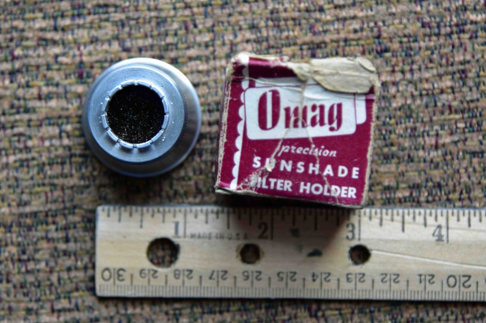 Vintage Omag Sunshade Filter Holder w/ Yellow Filter