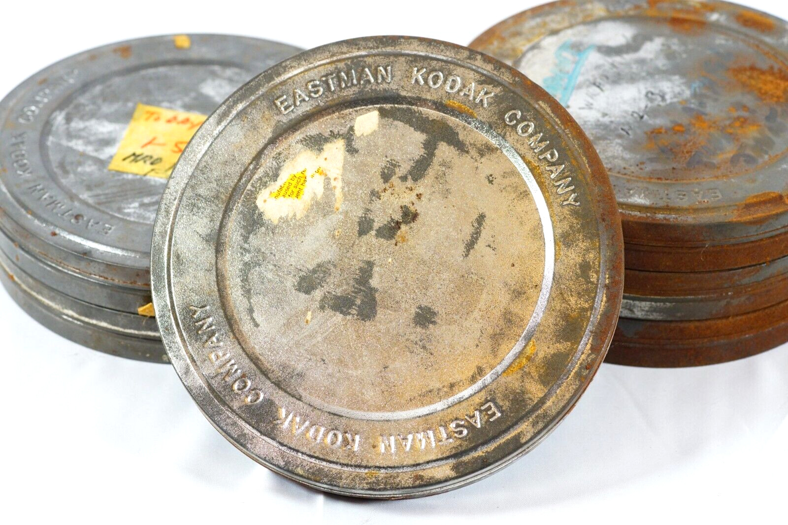 1960’s Eastman Kodak Company Vintage Metal 16MM Film Reel Canisters 7.25″