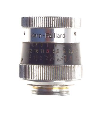 Kern paillard Yvar 1:2.5 f=12.5mm bolex film camera lens caps hood leather case