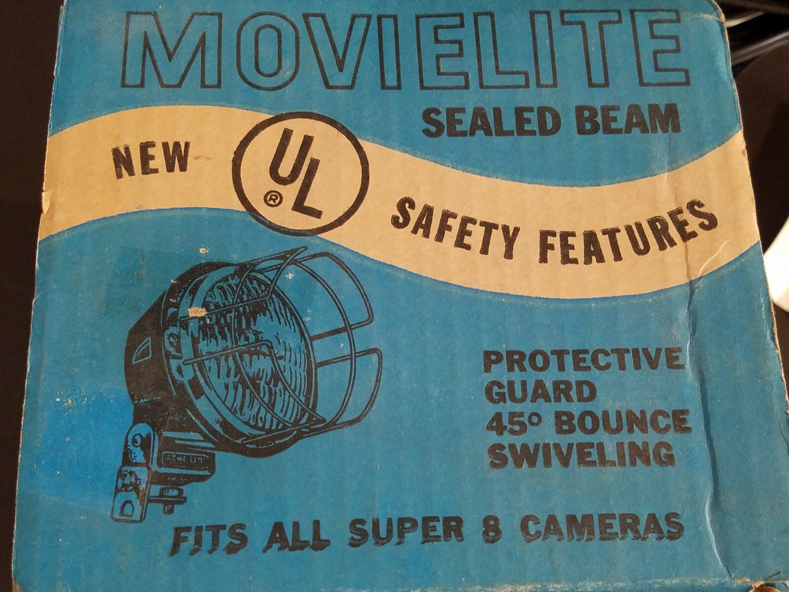 TESTED GOOD Vintage Acme-Lite Sealed Beam Movielite Model 96 250 Watts 115 Volts