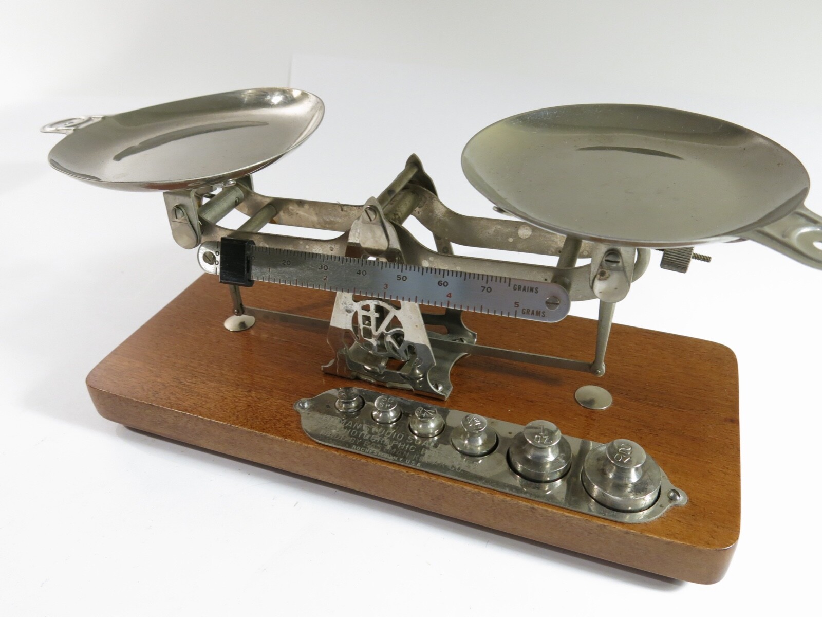 Antique Kodak Studio Scale with Weights — Refinished Base plus New Feet