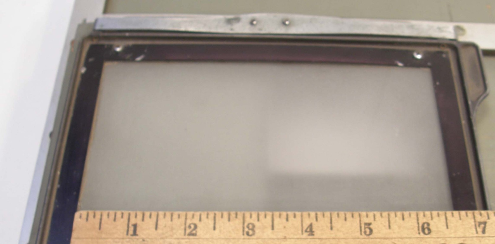 VINTAGE SLIDING BACK WATSON BURKE & JAMES GROVER 6 3/4″ X 4 3/4″ GROUND GLASS