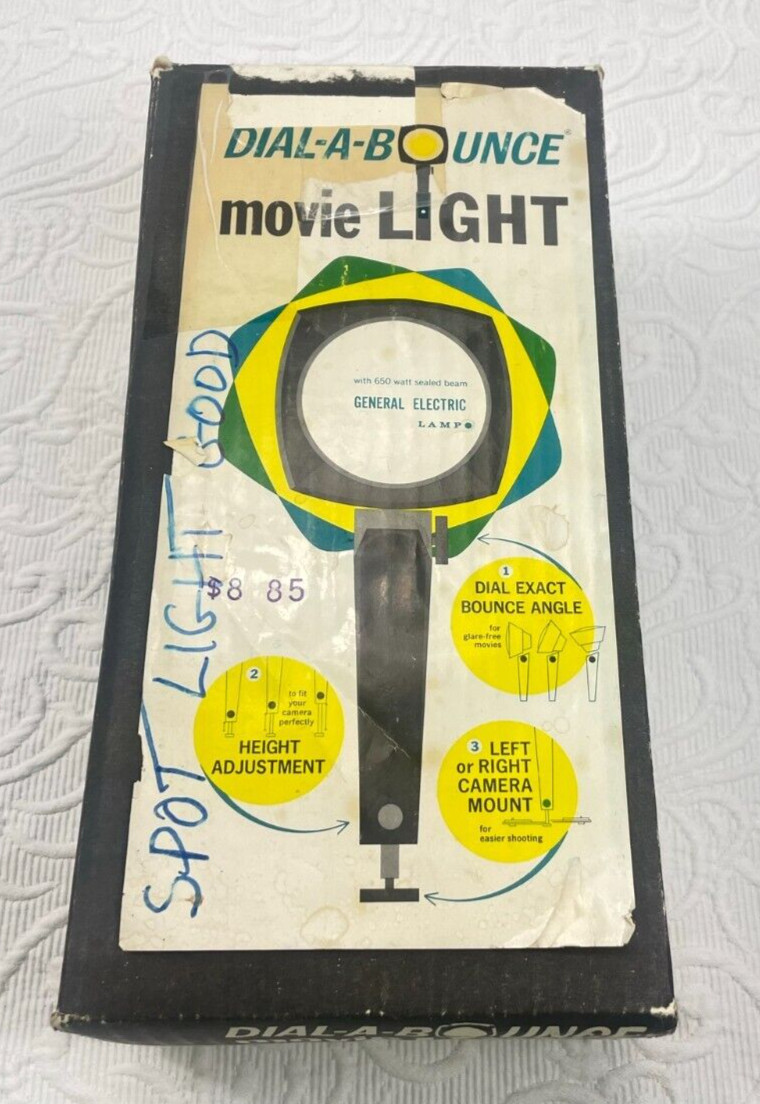 Sylvania Vtg Dial-A-Bounce Movie LIght with 650 Watt Sealed Beam