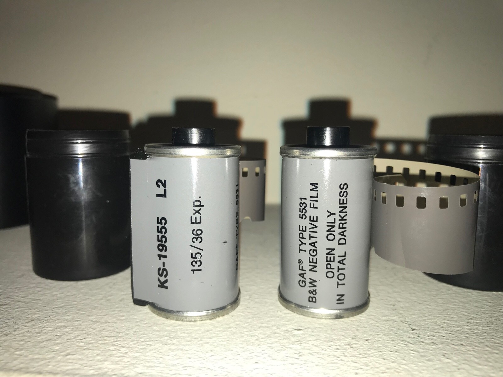 Vintage B&W NEGATIVE FILM KS-19555 L2 GAF TYPE 5531 36 Exp. UNEXPOSED LOT OF TWO