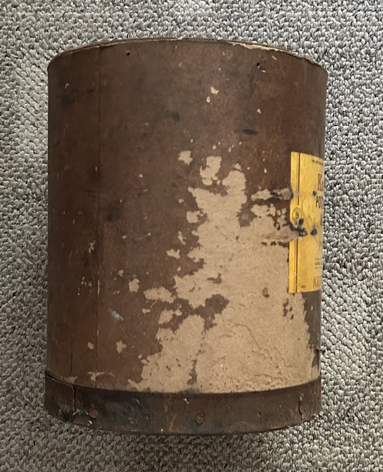 KODAK POTASSIUM ALUM CANNISTER 25 LBS EMPTY VINTAGE