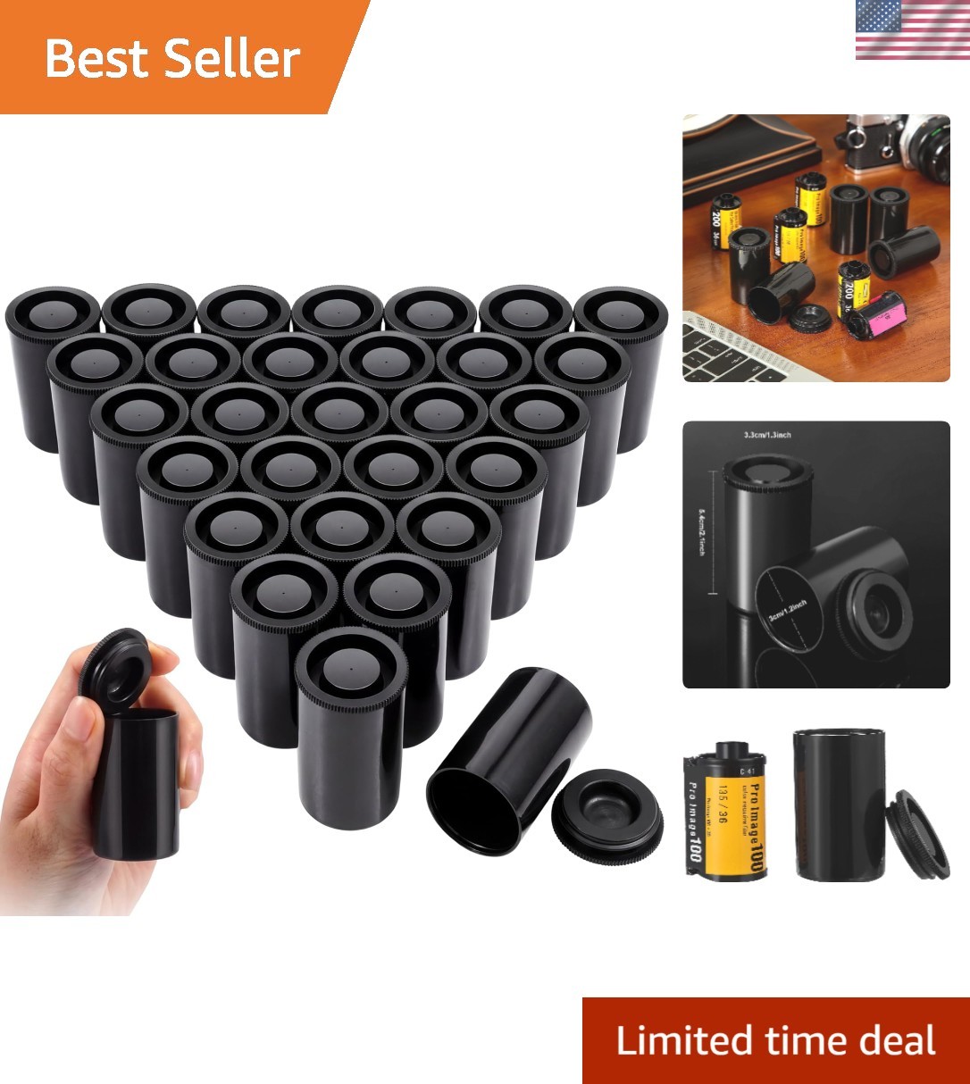 Versatile 30-Piece Plastic Canister Set – Ideal for Organizing Films and More