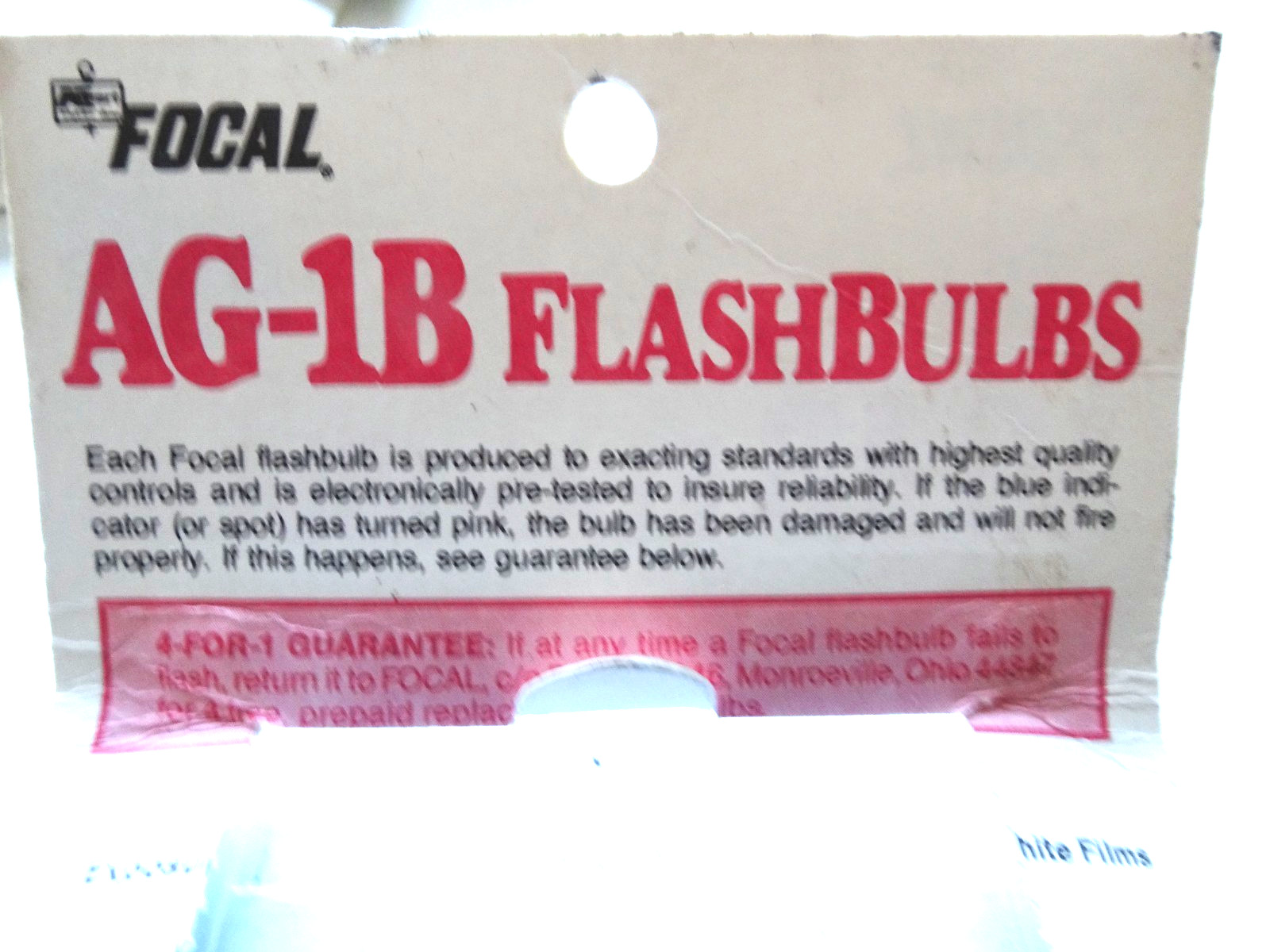 15 Each AG-!B Flashbulbs by Focal W/original packaging