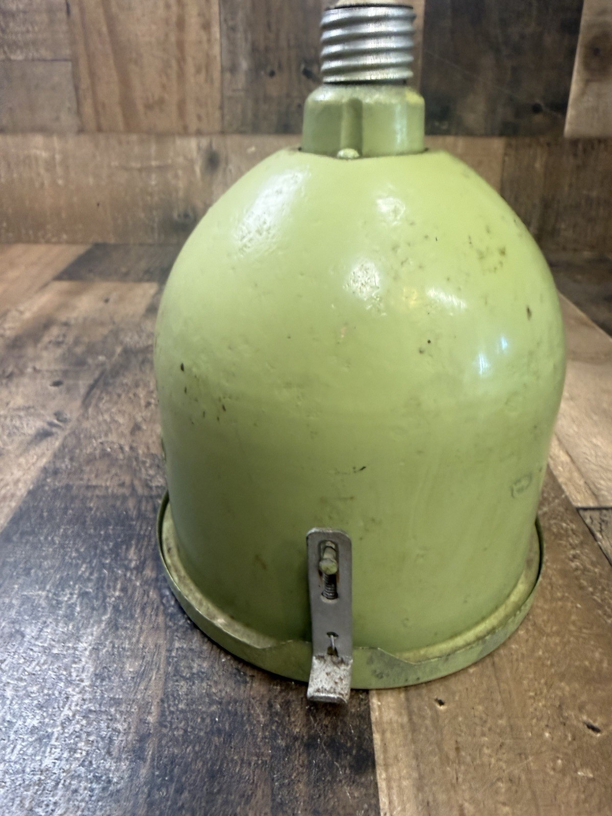 Compco Safeligh Darkroom VINTAGE Green Industrial Light Lamp Repurposed Patina