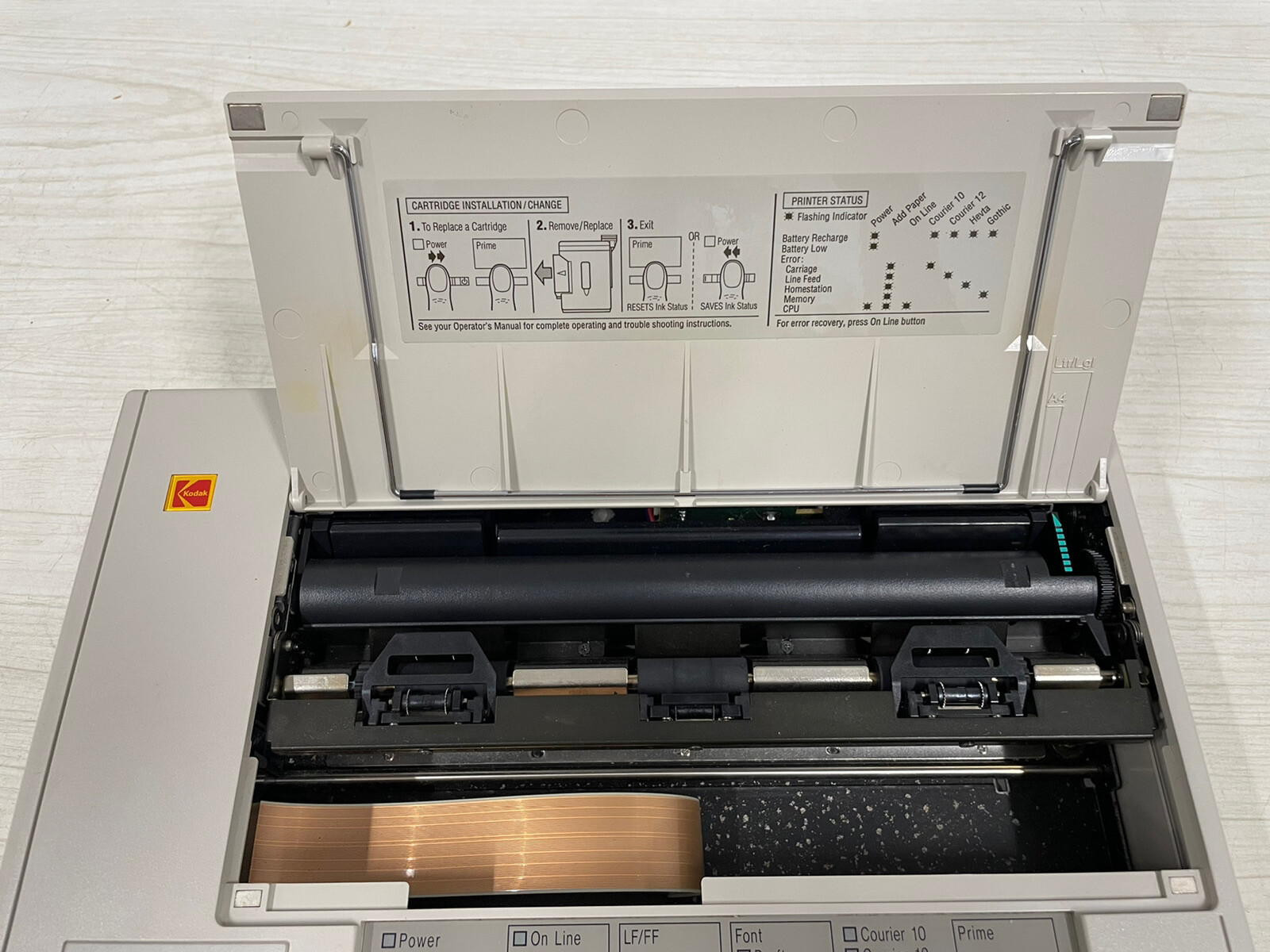 Vintage Kodak Diconix 701 Printer, Cable, Power adapter powers on- Not Tested
