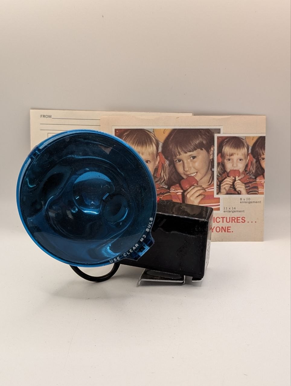 Polaroid Flashgun 268 Flash Gun Blue Filter Sync Cable Hot Shoe + Original Box