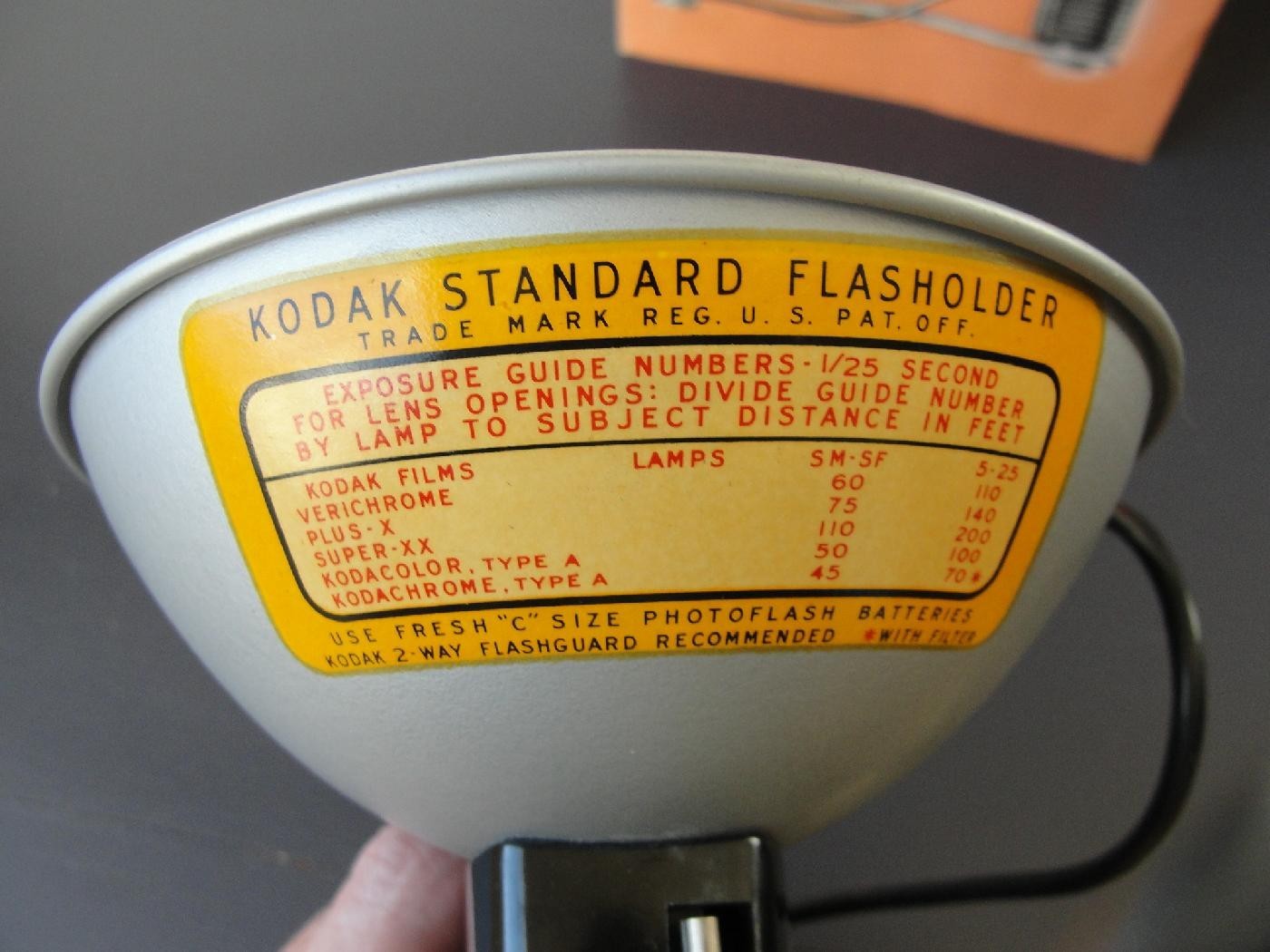 Vintage Kodak Standard Flasholder Flash Holder w/Original Box and Instructions