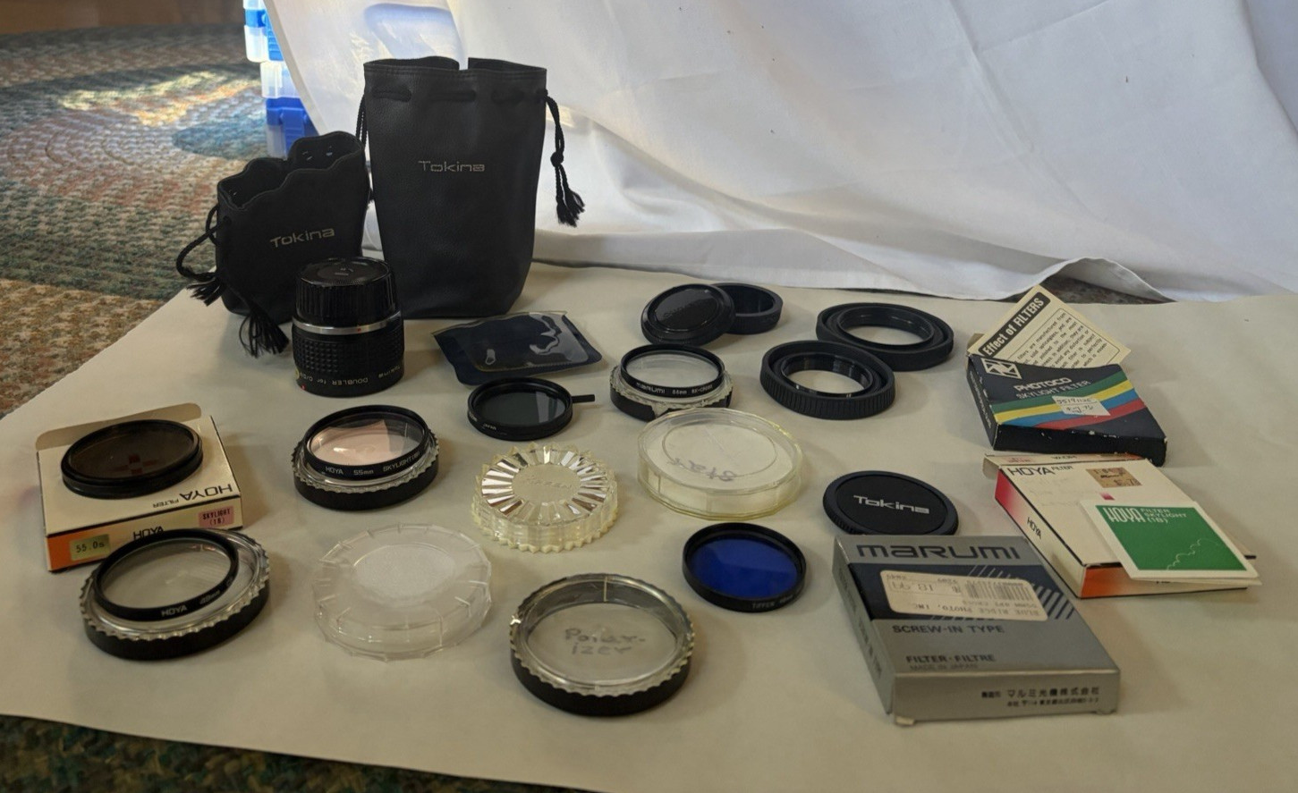 Lot of Vintage Camera Lens Accessories Tiffen, Marumi, Tokina, Hoya Japan