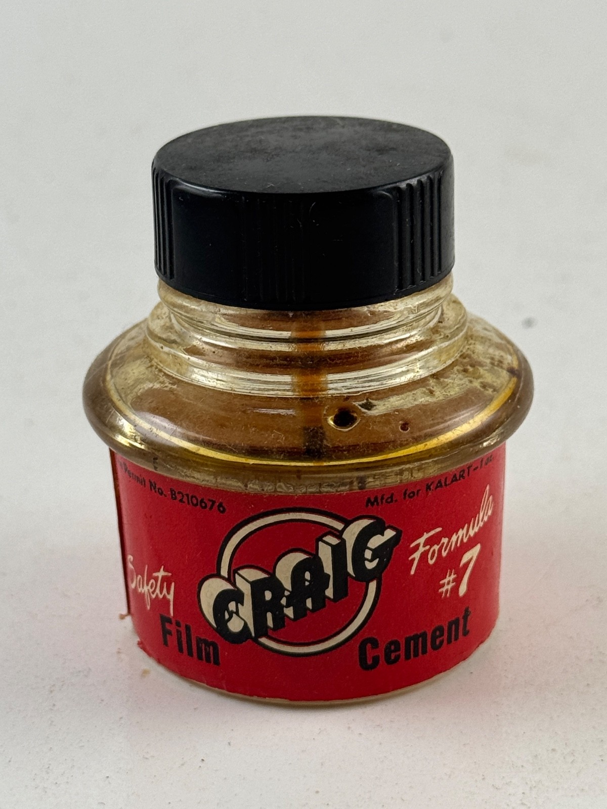 Film Editor – Bottle Craig Safety Formula #7 Film Cement Glass Jar Vintage Box