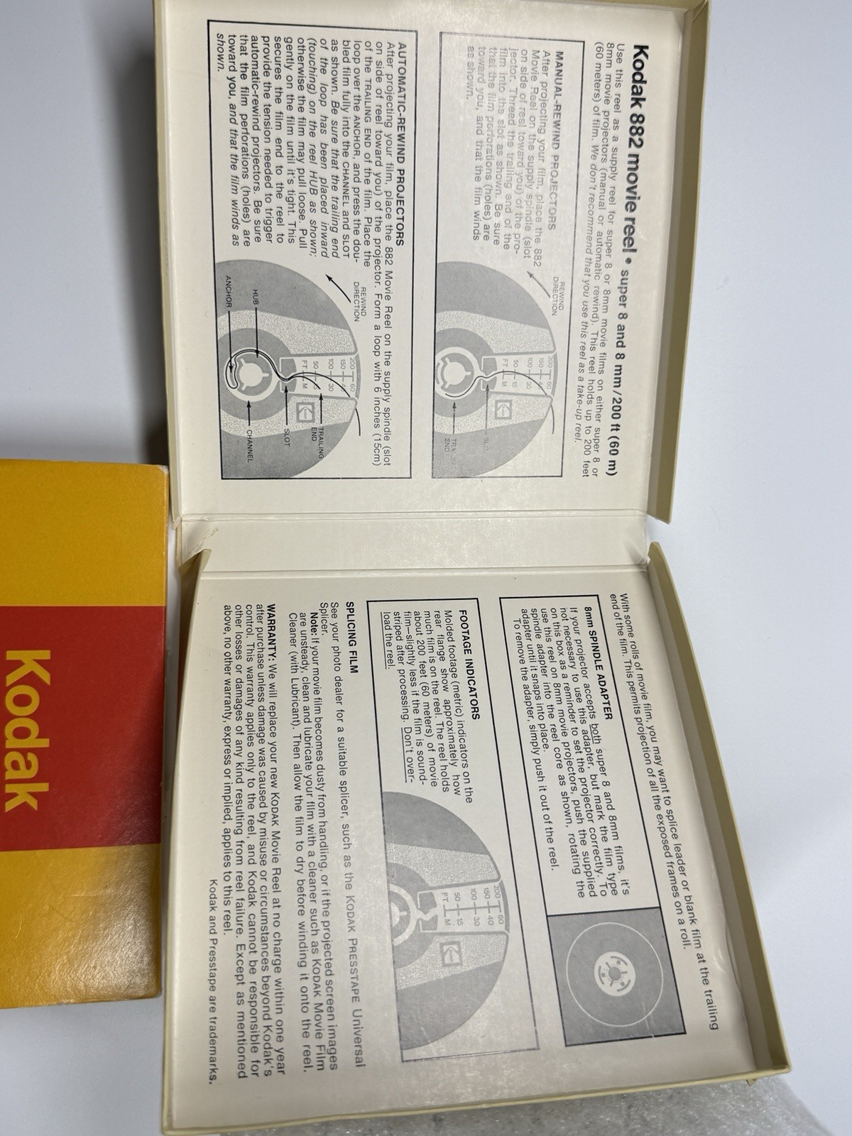 Vintage Kodak 882 Super 8mm Movie Reel 200 ft (5 inch).