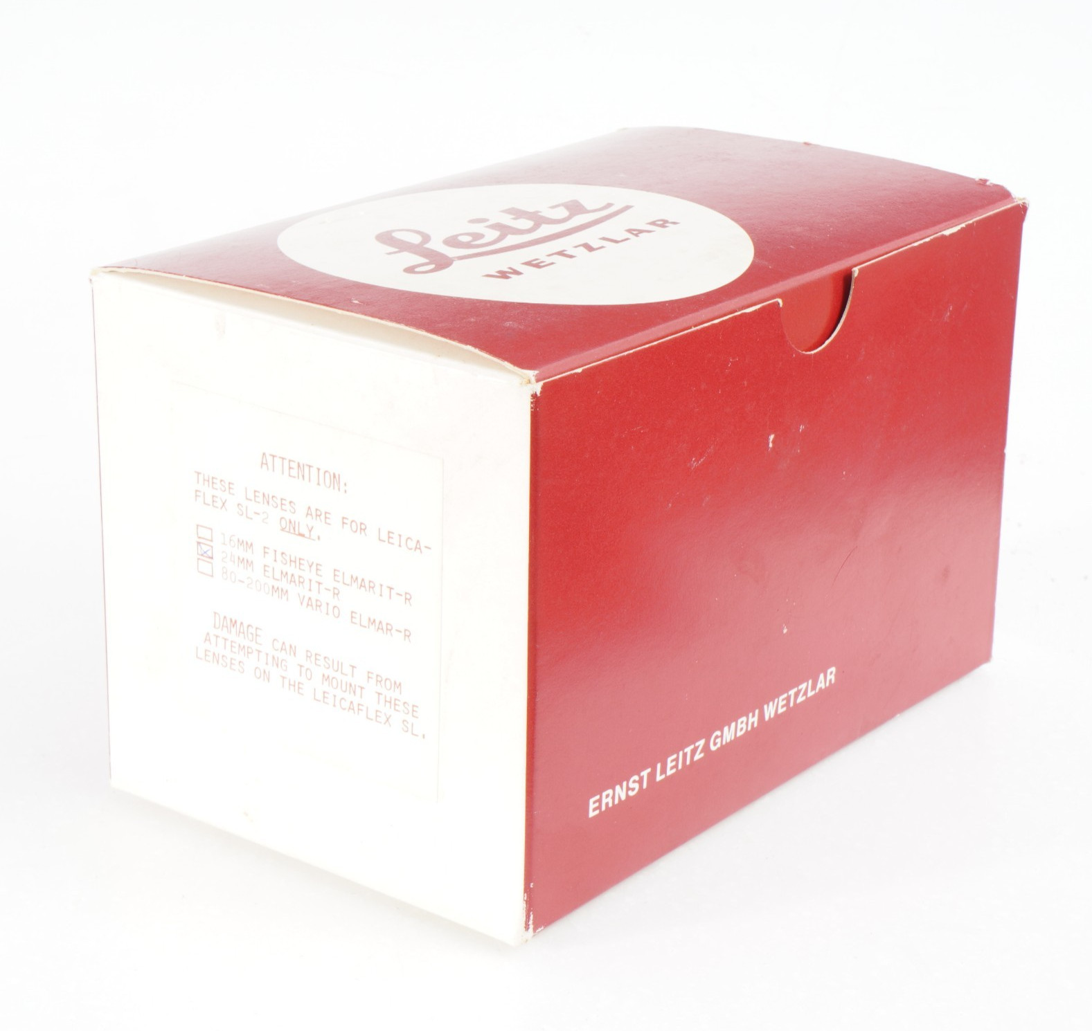 -Leica Empty Retail Box for Leica Elmarit-R 24mm f/2.8 11221-NO LENS