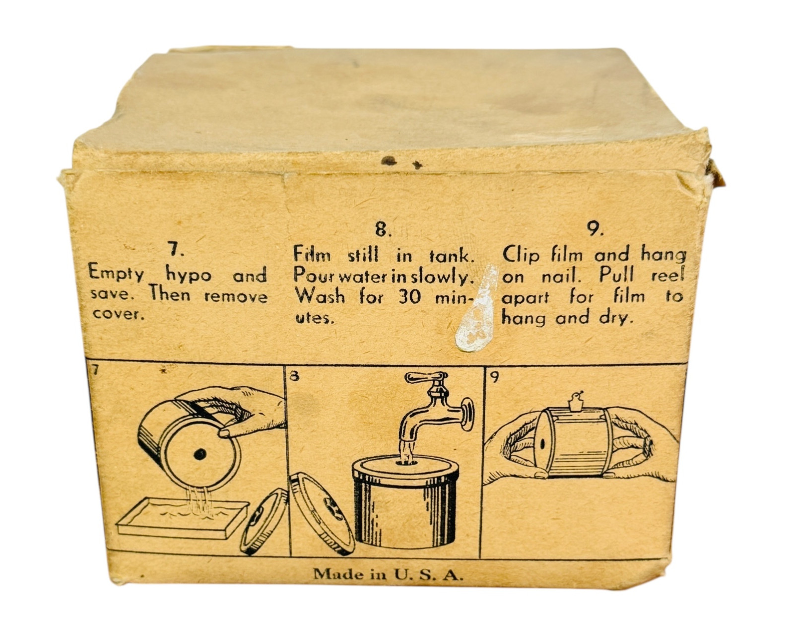 FAG JUNIOR CANDID FILM DEVELOPING TANK Tenite w BOX & MANUAL 1930s Eastman Kodak