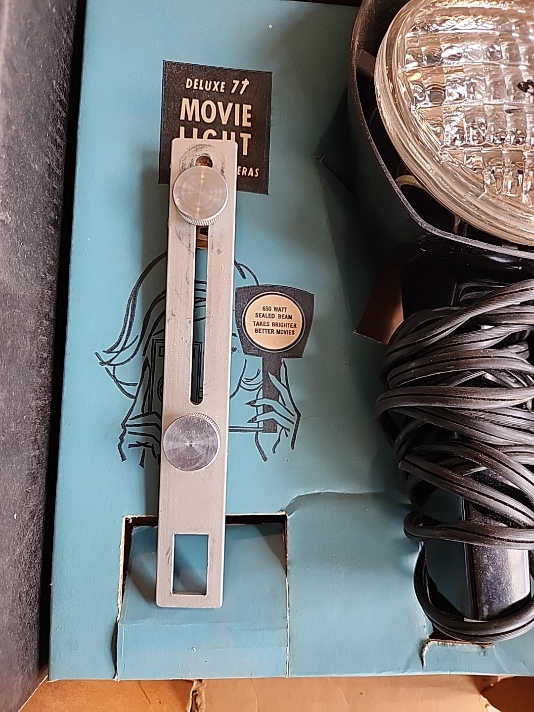 Westinghouse Deluxe 77 Movie Light Working W/Box & Movie Paperwork