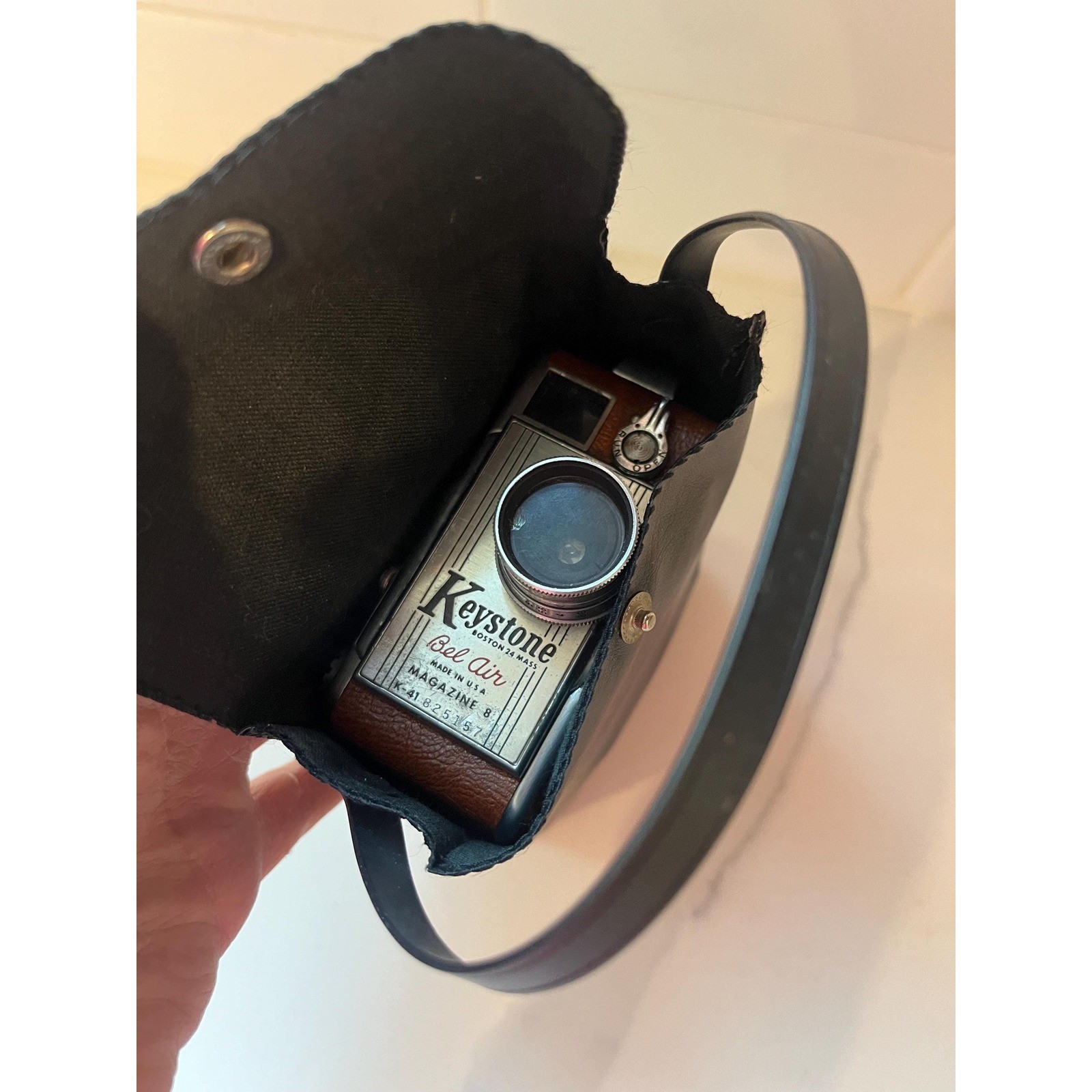 Vtg Movie Camera 8mm Keystone K-41 Bel Air 82515 Magazine 8 Leather Body Case