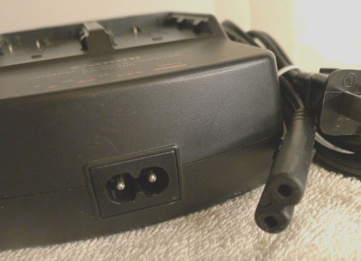 Canon Compact Power Adapter & Dual Battery Charger CA-PS400 w/ Power Cord-TESTED