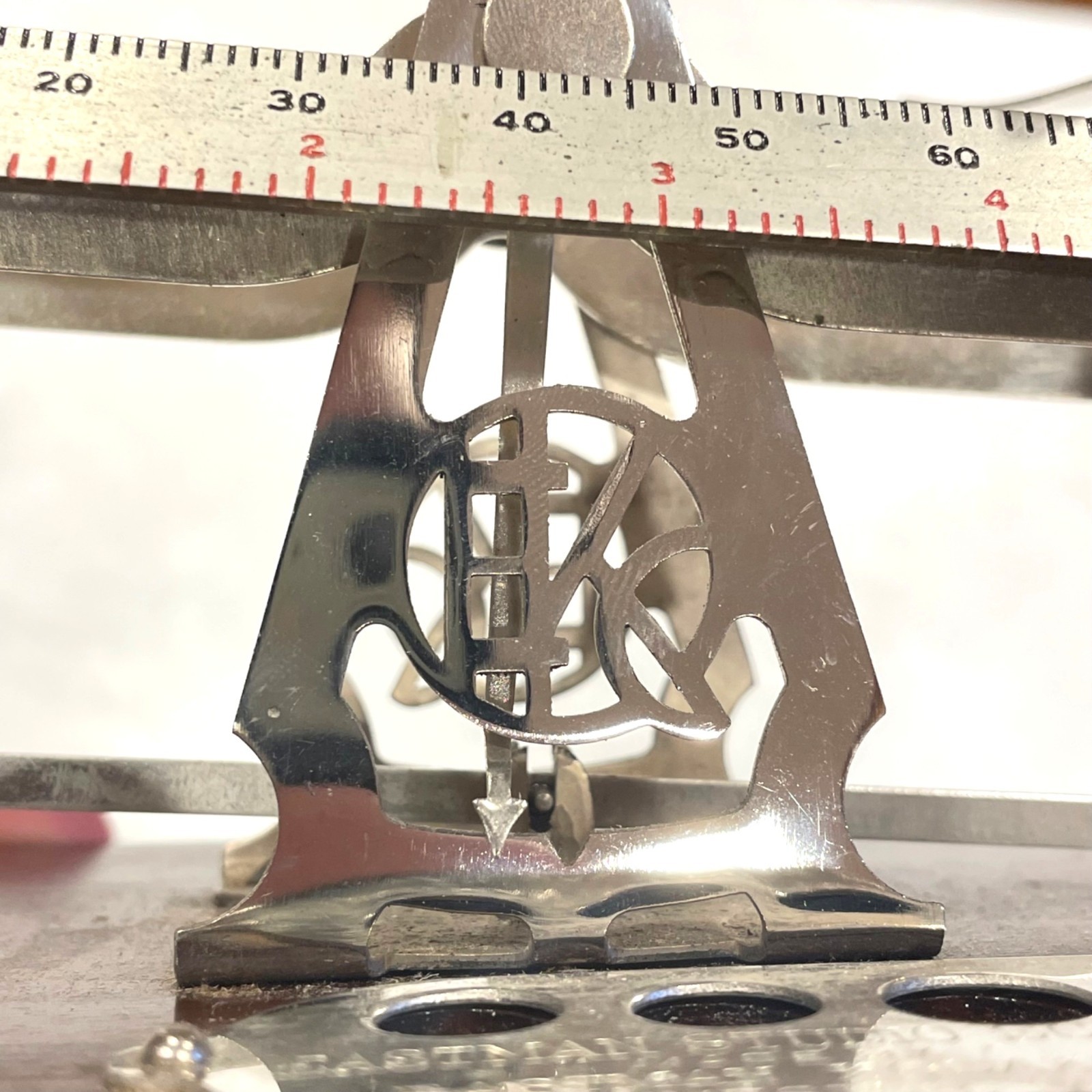 Vintage Eastman Kodak Studio Scale Metal Weights Wood Base Photography Balance