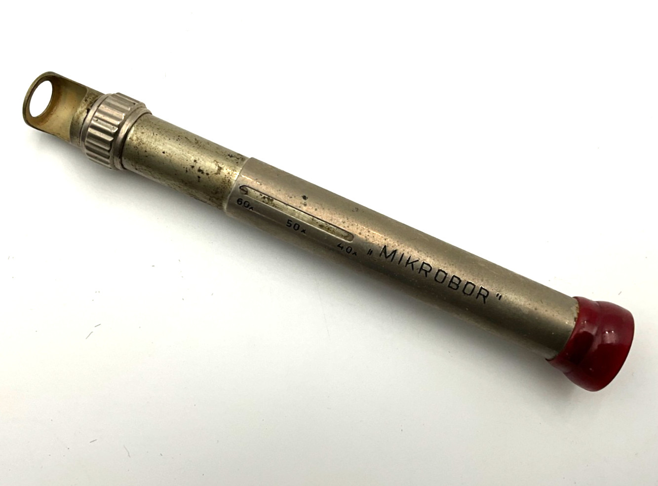 Vintage “MIKROBOR” pocket microscope 40×–60× – inspection / field microscope