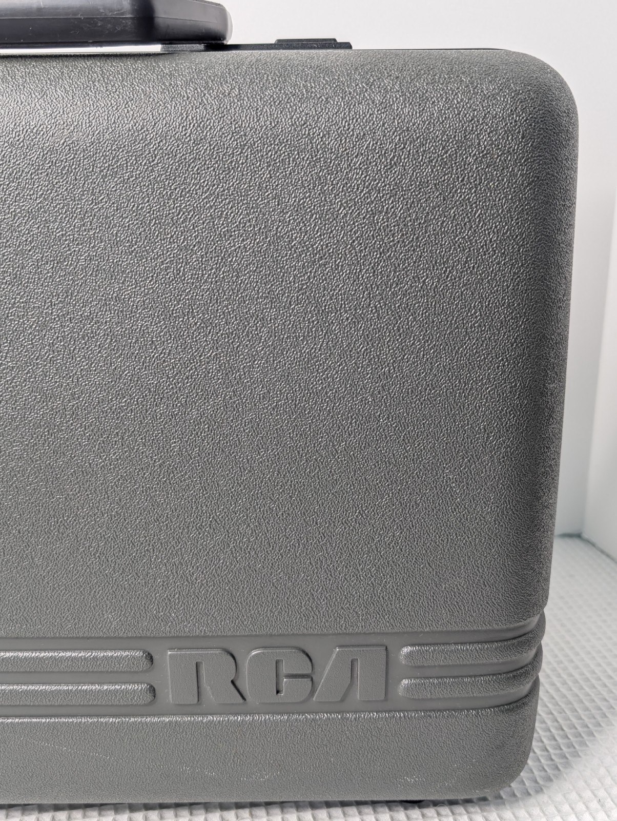 Vintage RCA Video Camcorder Carrying Case Hard Sided Handle Gray Black No Key