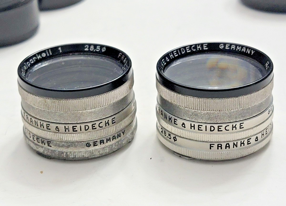 VINTAGE ROLLEIFLEX FRANKE & HEIDECKE ROLLEINAR ROLLEIPARKEIL 1 & 2, 28.5MM
