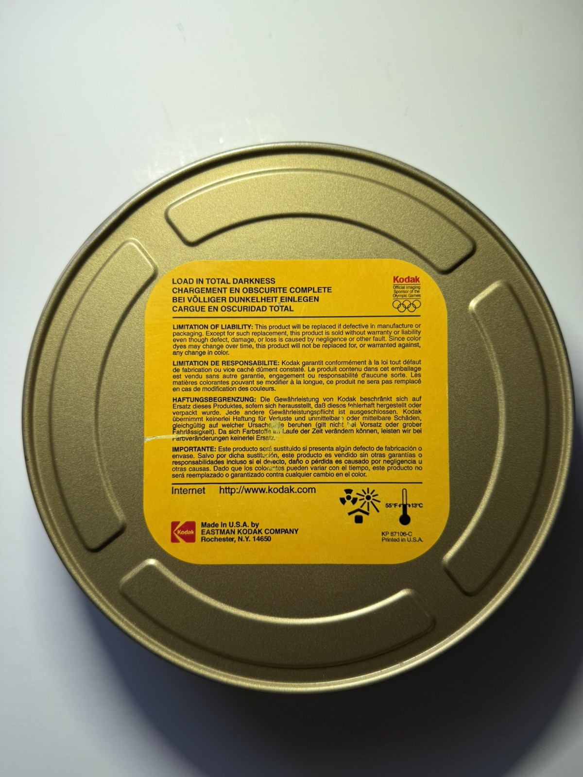 Empty Kodak Vision 500T Color Negative Tin Case/Holder for Film – Canister Only